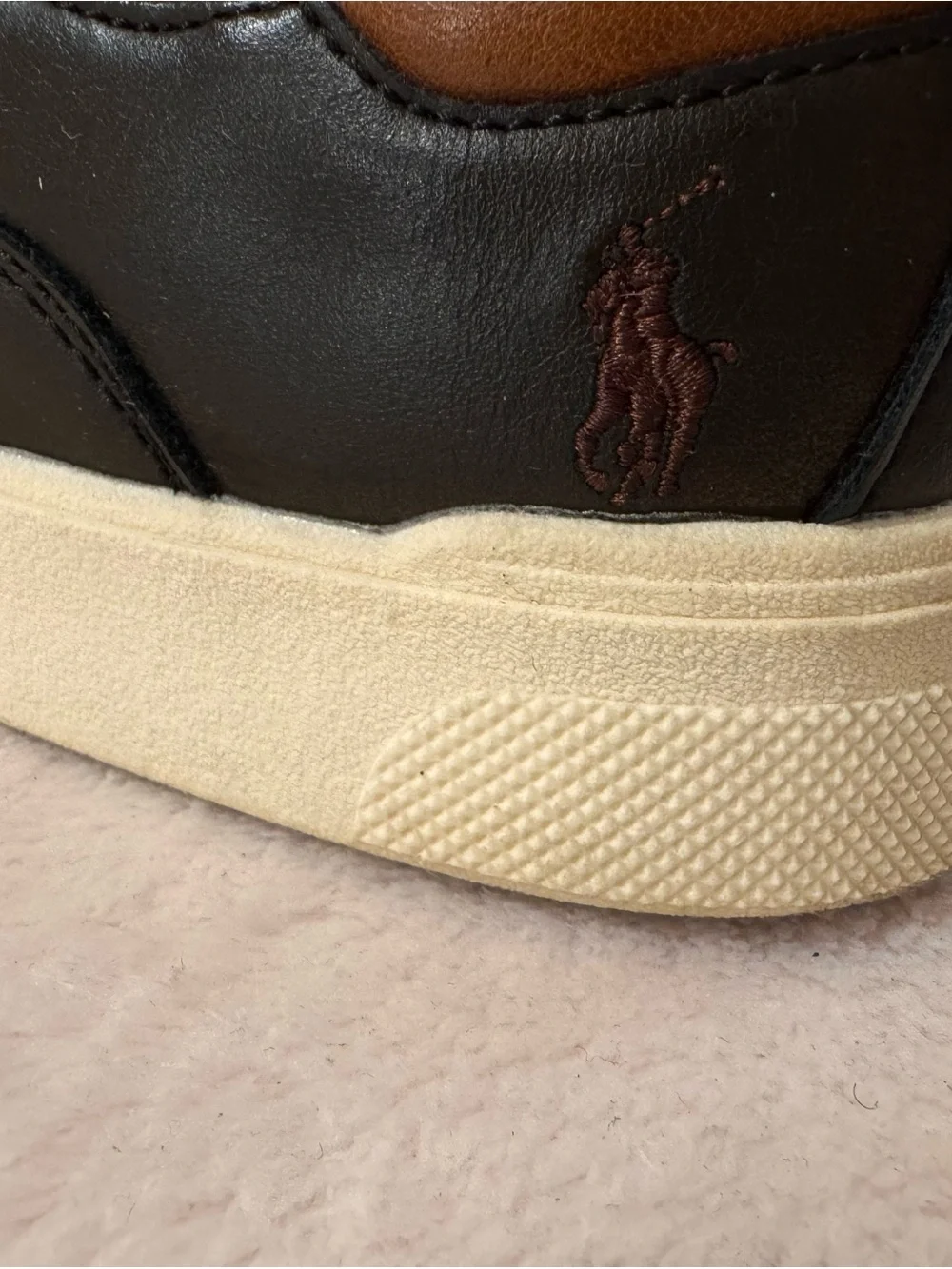 Polo Ralph Lauren black leather